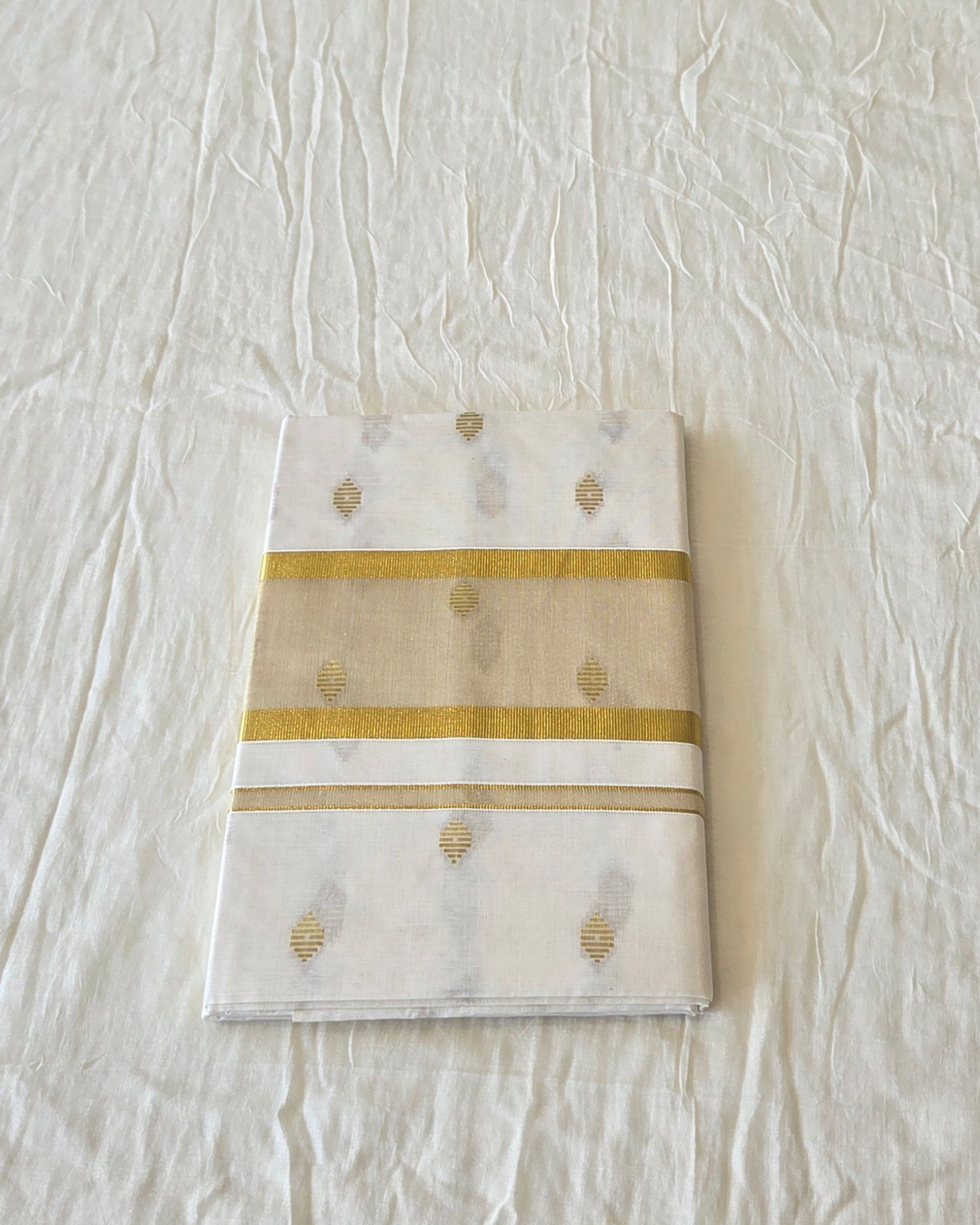 Balaramapuram Kaithari - 100% Organic Cotton Kasavu Saree