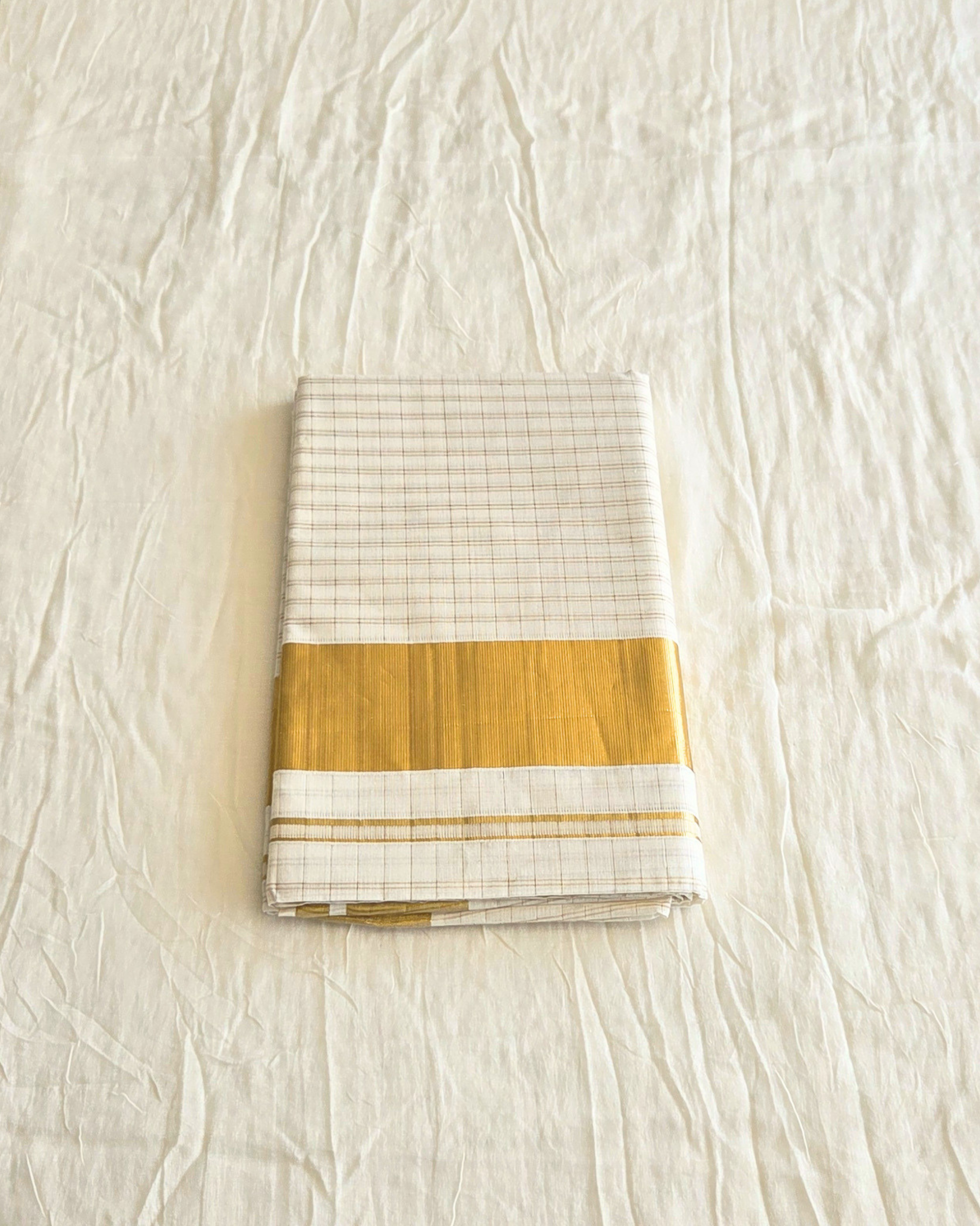 Balaramapuram Kaithari - 100% Organic Cotton Kasavu Saree