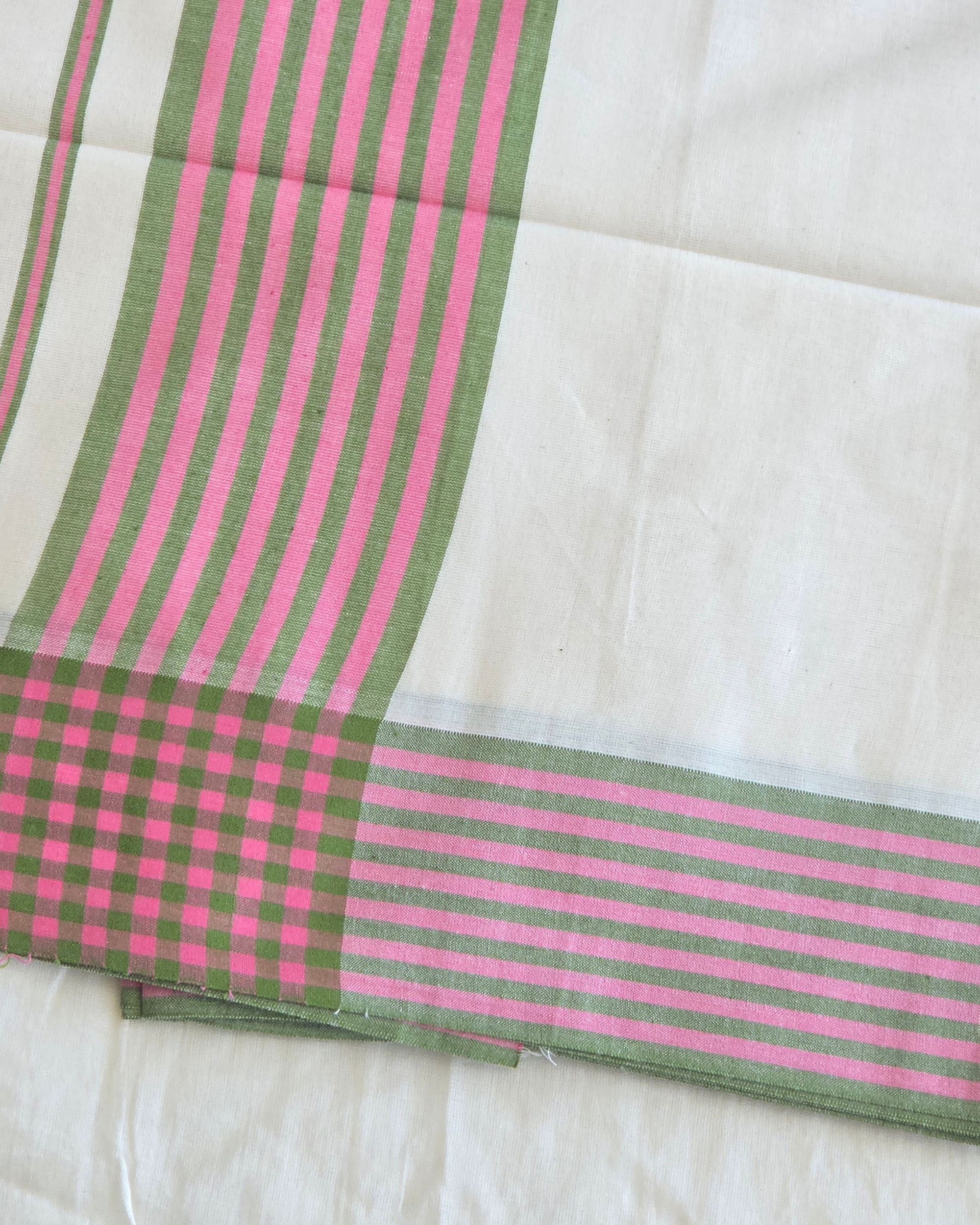 Balaramapuram Kaithari - 100% Organic Cotton Set Saree