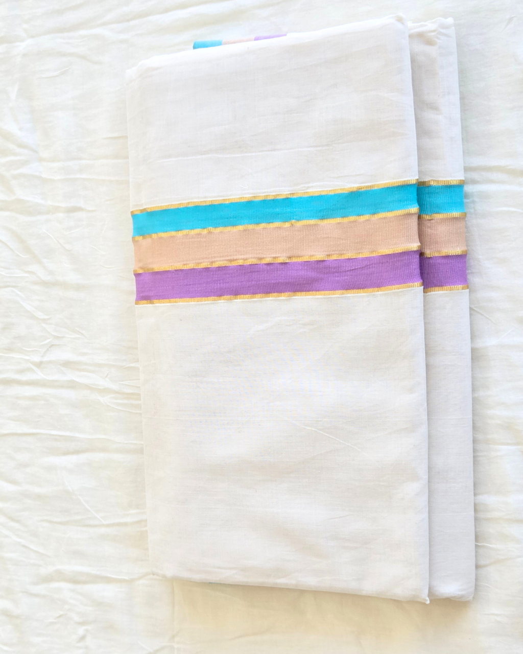 Balaramapuram Kaithari - 100% Organic Cotton Kasavu Saree
