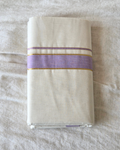 Lavender Kasavu Kaithari Double Mundu — Handwoven Kerala