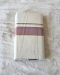 Old Rose Kasavu Kaithari Double Mundu — Handwoven Kerala
