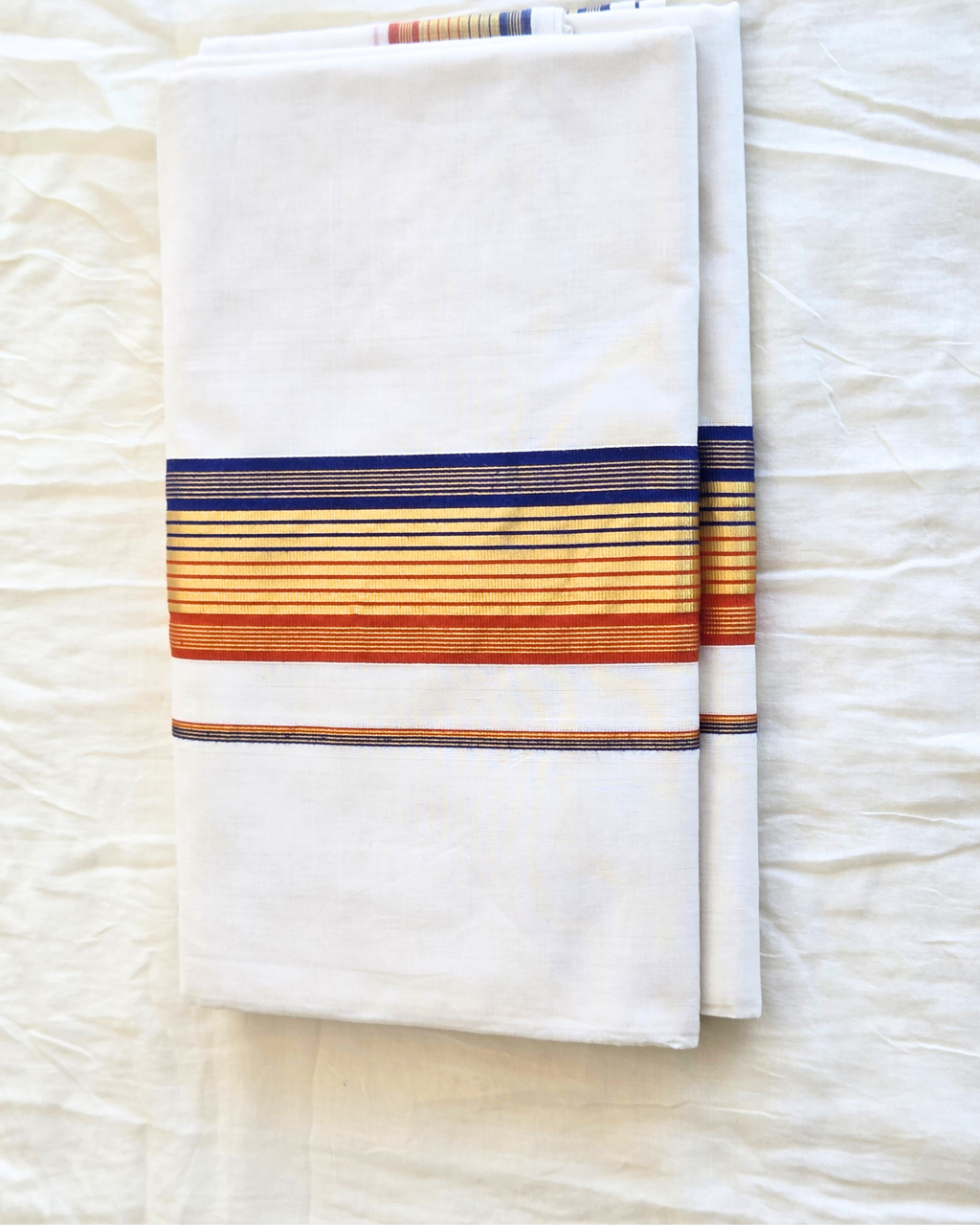 Balaramapuram Kaithari - 100% Organic Cotton Kasavu Saree