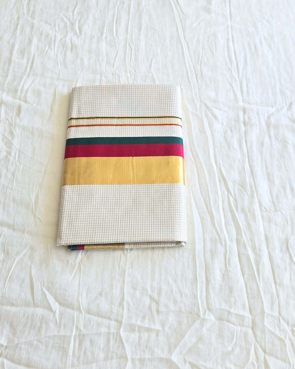 Balaramapuram Kaithari - 100% Organic Cotton Kasavu Saree