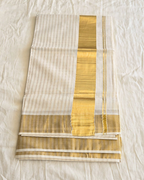 Balaramapuram Kaithari - 100% Organic Cotton Kasavu Saree