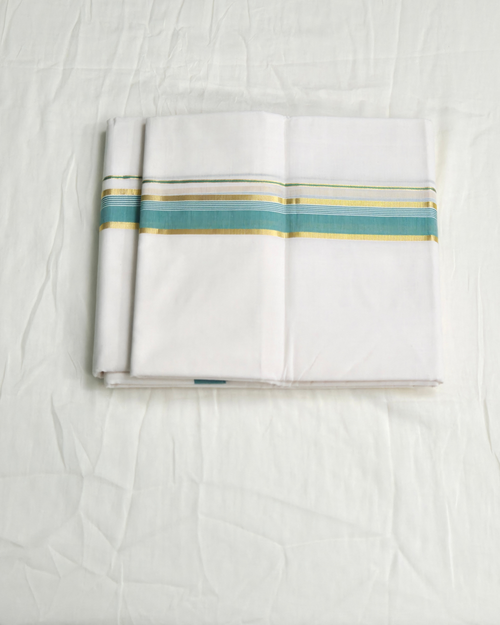 Balaramapuram Kaithari- 100% Organic Cotton Double Mundu
