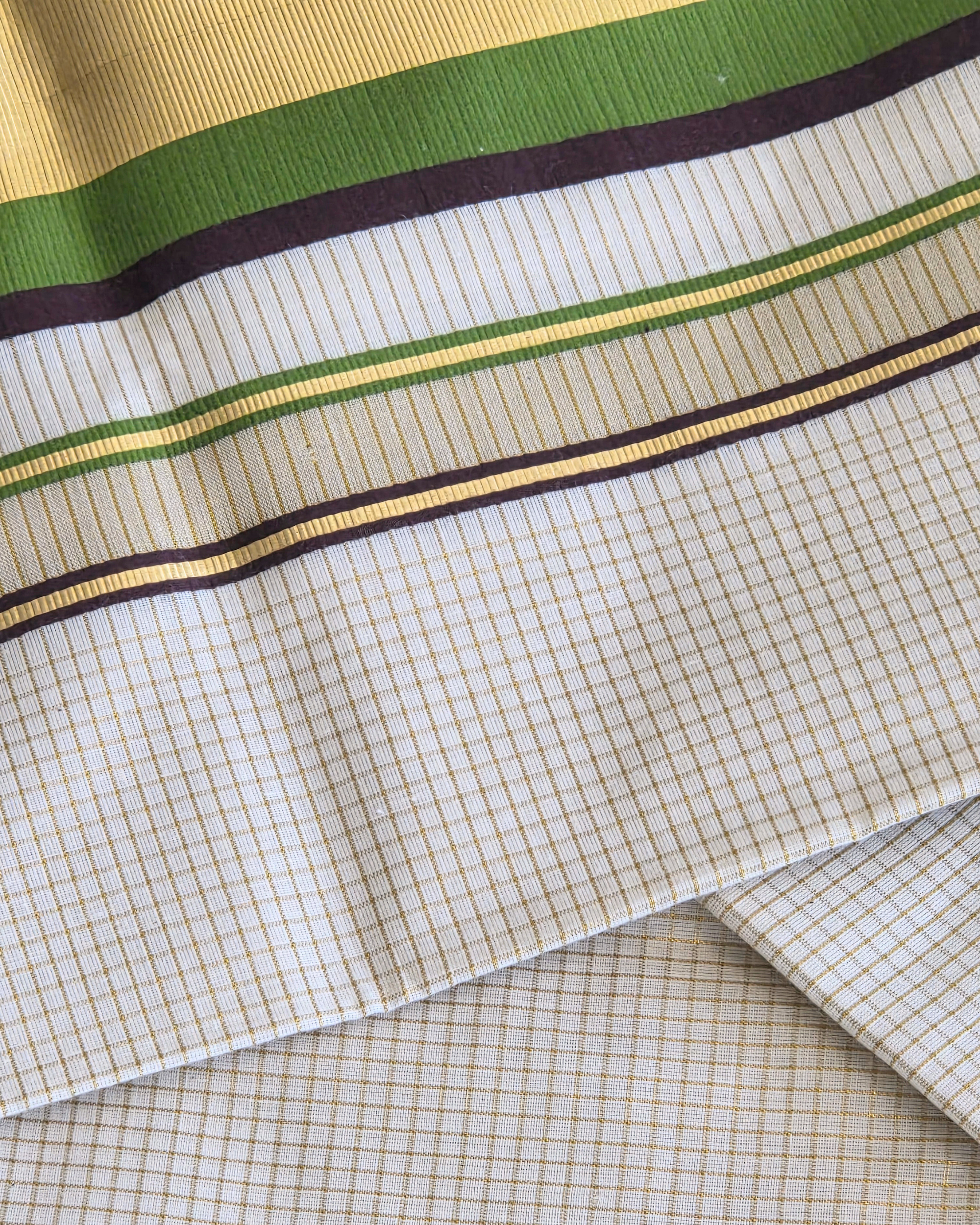Balaramapuram Kaithari - 100% Organic Cotton Kasavu Saree