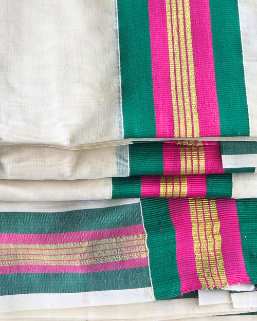 Balaramapuram Kaithari - 100% Organic Cotton Set Mundu