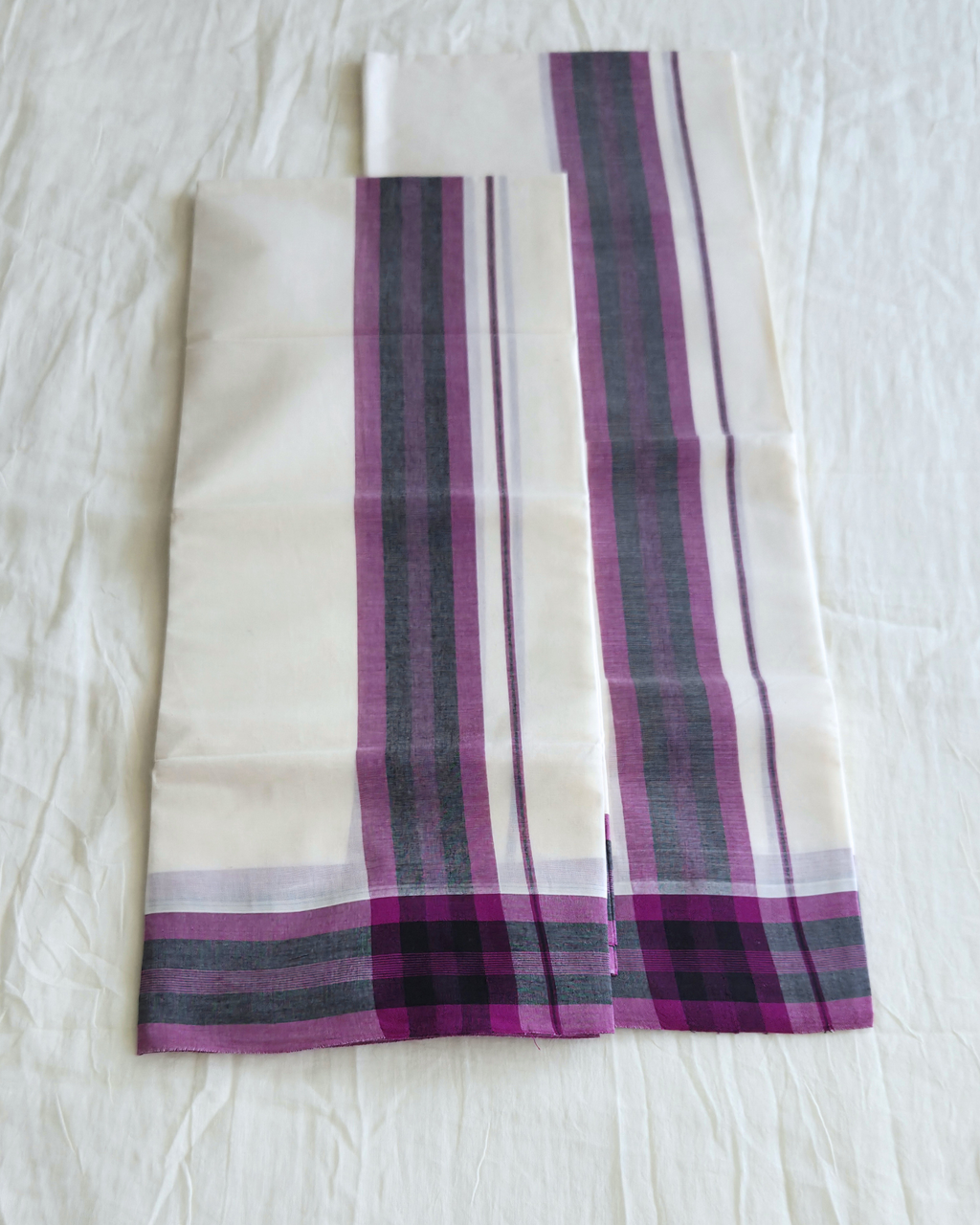 Balaramapuram Kaithari - 100% Organic Cotton Set Mundu