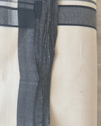 Slate Grey Kaithari Double Mundu — Handwoven Kerala