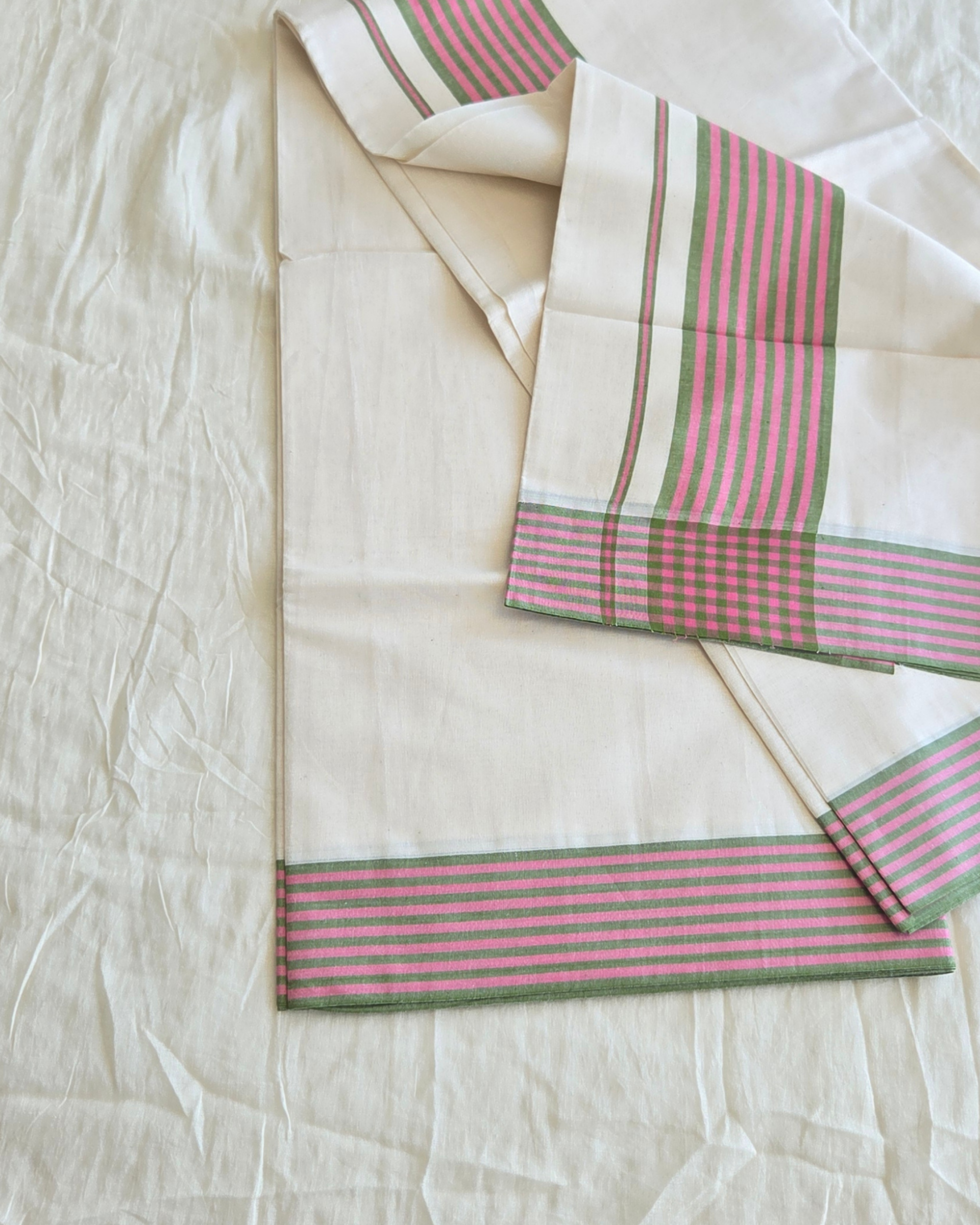 Balaramapuram Kaithari - 100% Organic Cotton Set Saree