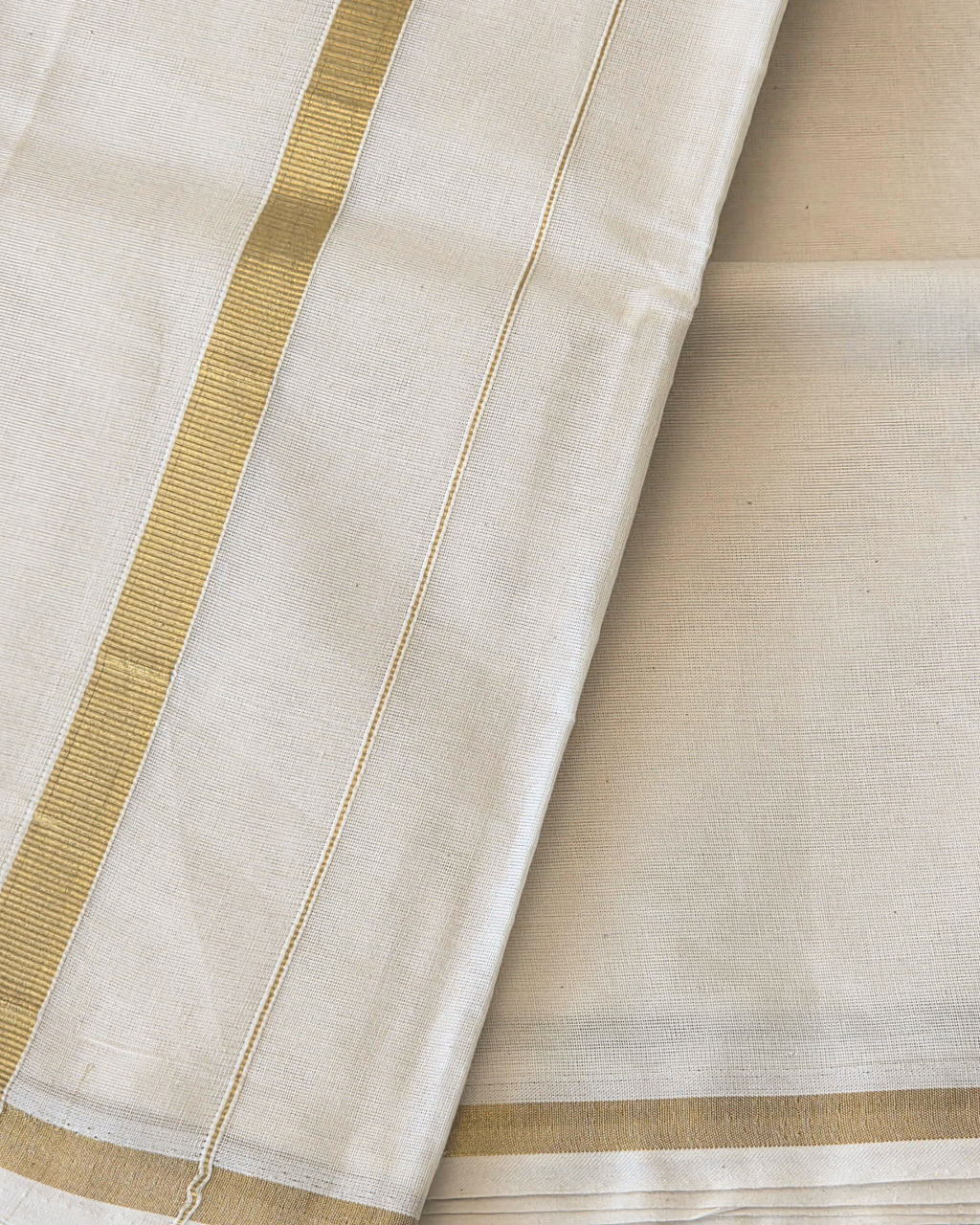 Balaramapuram Kaithari - 100% Organic Cotton Kasavu Saree