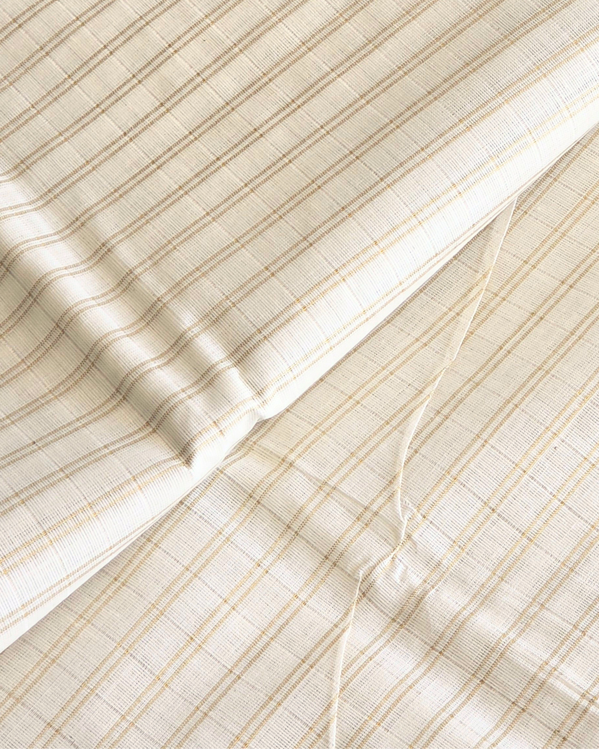 Balaramapuram Kaithari - 100% Organic Cotton Kasavu Saree