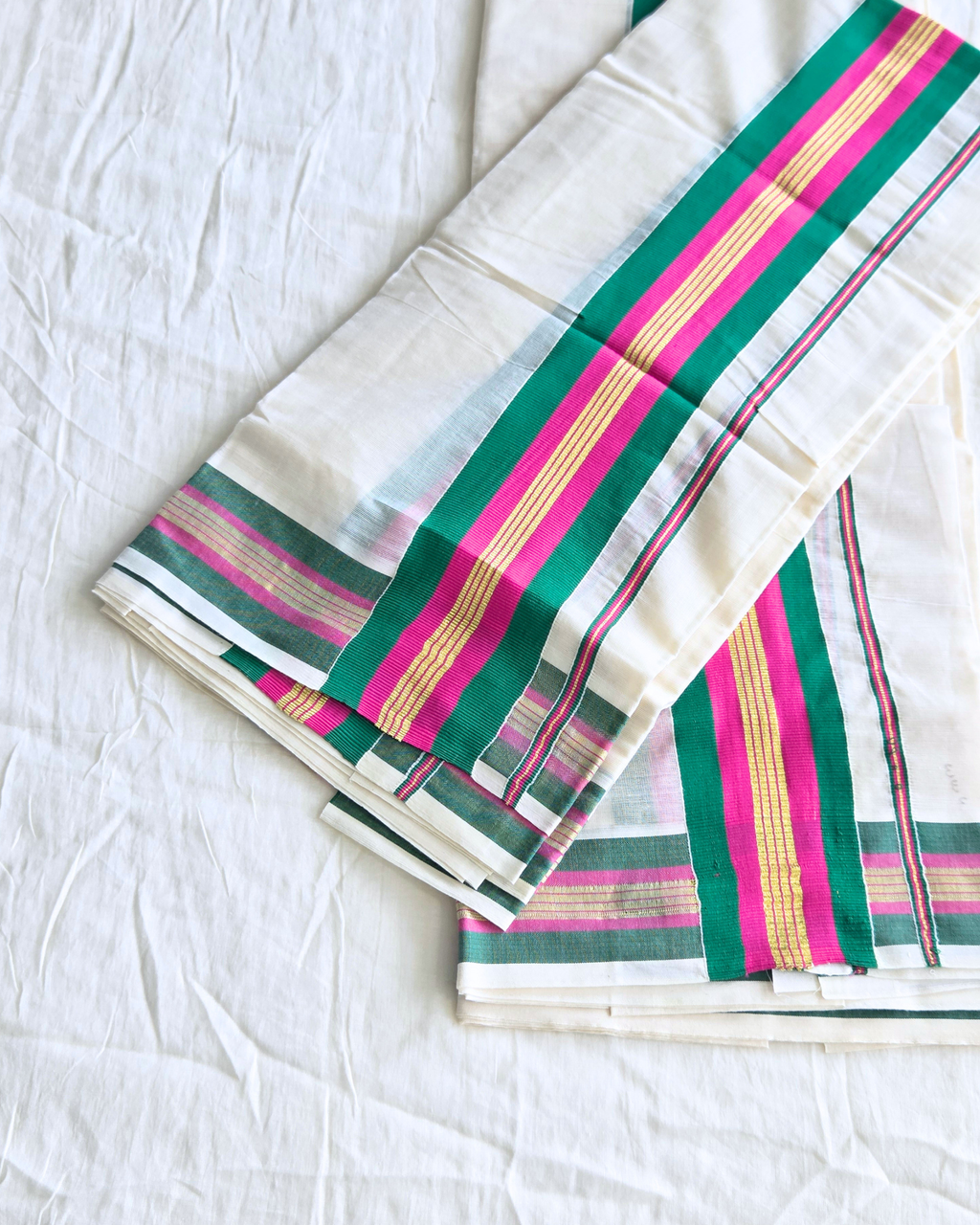 Balaramapuram Kaithari - 100% Organic Cotton Set Mundu