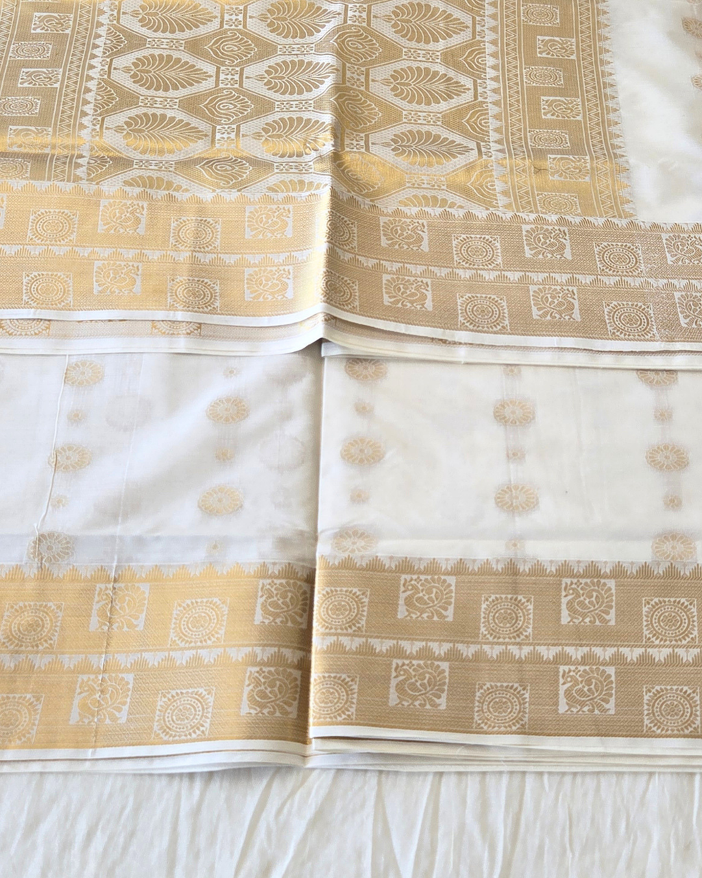 Balaramapuram Kaithari - 100% Organic Cotton Kasavu Saree