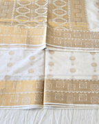 Balaramapuram Kaithari - 100% Organic Cotton Kasavu Saree