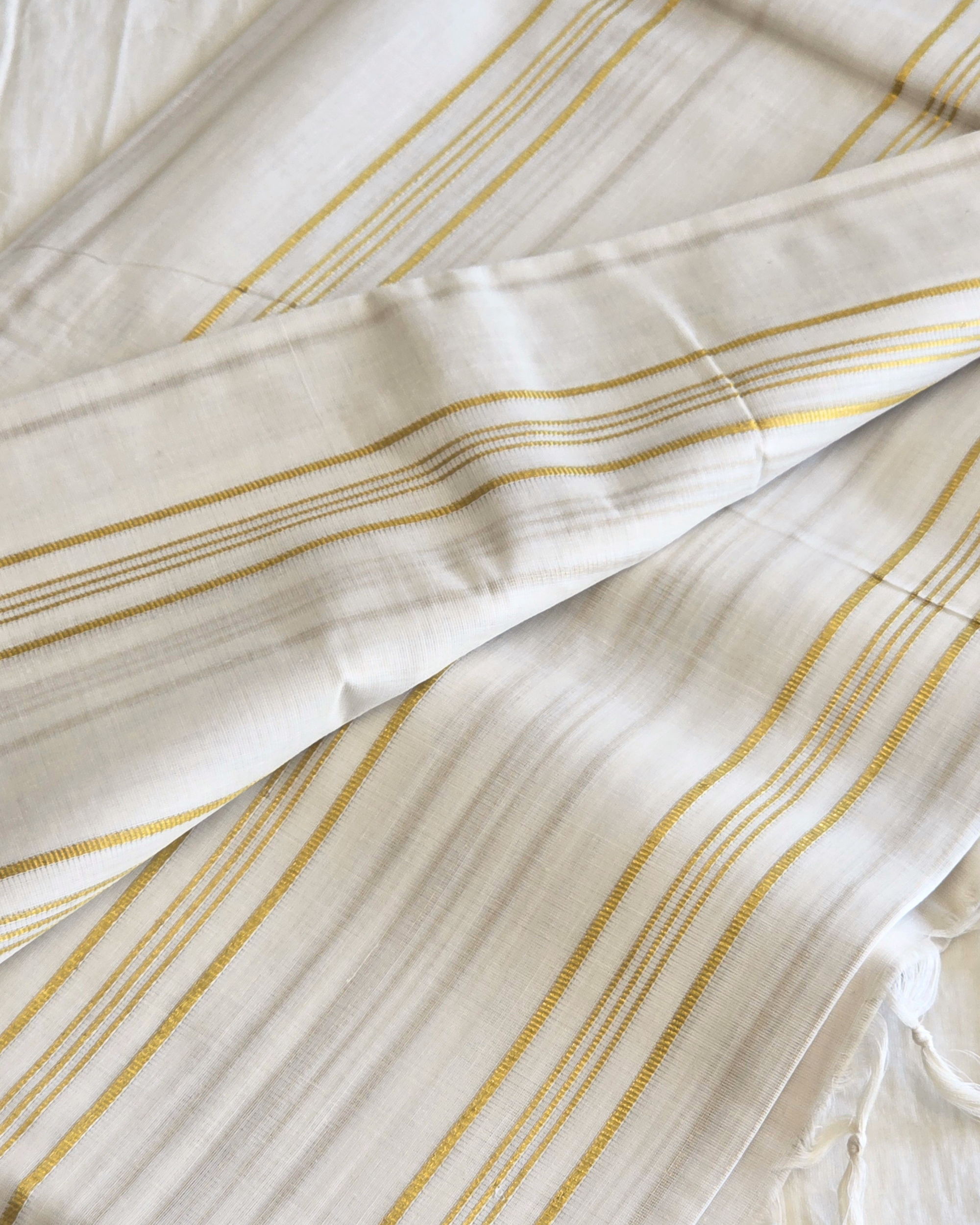 Balaramapuram Kaithari - 100% Organic Cotton Kasavu Saree