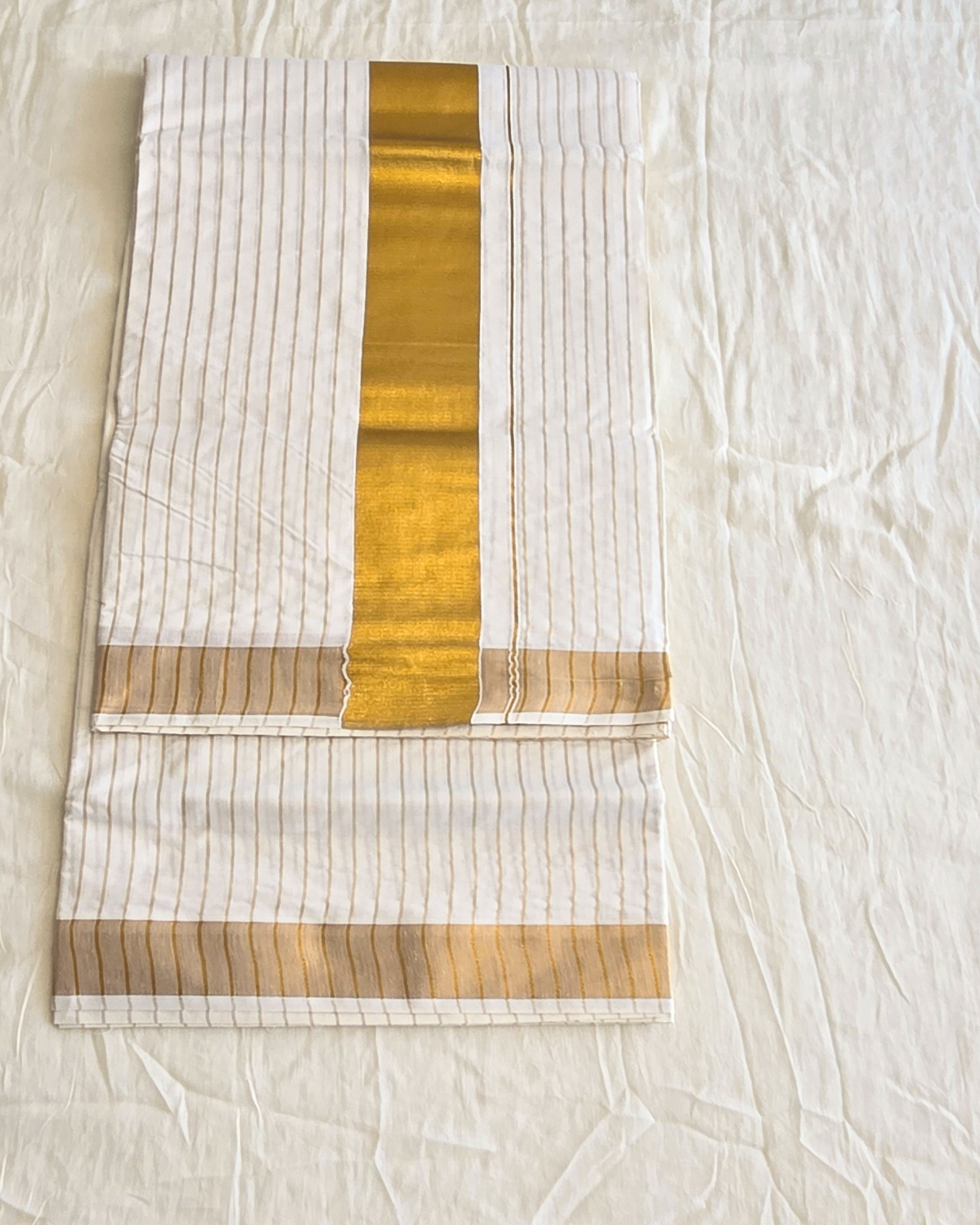 Balaramapuram Kaithari - 100% Organic Cotton Kasavu Saree
