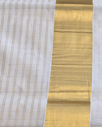 Balaramapuram Kaithari - 100% Organic Cotton Kasavu Saree