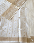 Balaramapuram Kaithari - 100% Organic Cotton Kasavu Saree