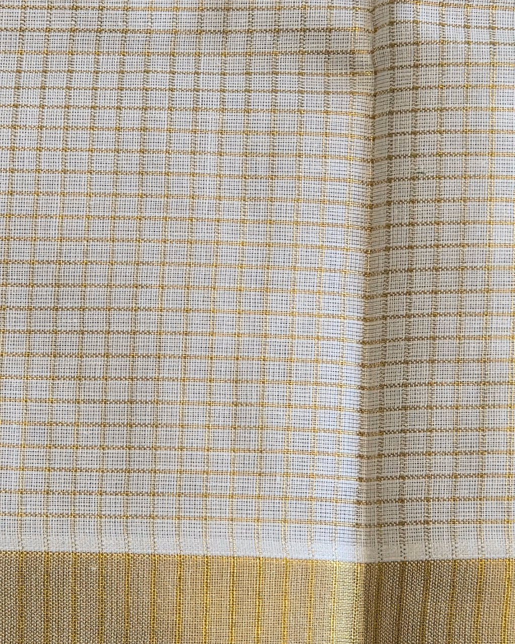 Balaramapuram Kaithari - 100% Organic Cotton Kasavu Saree