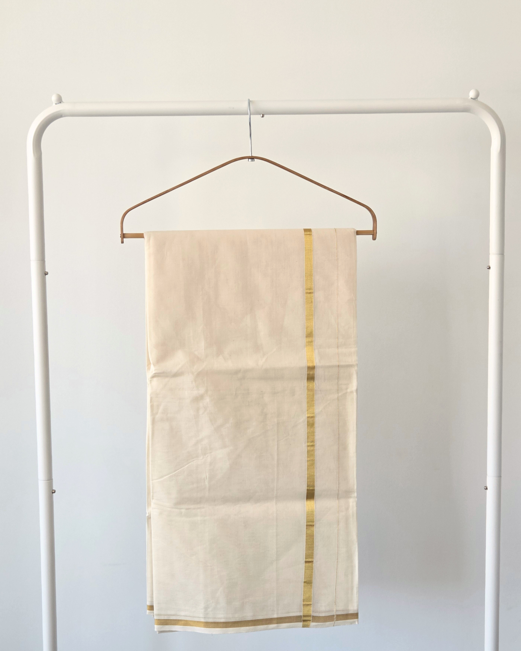 Balaramapuram Kaithari - 100% Organic Cotton Kasavu Saree