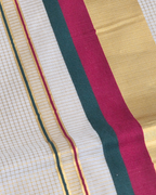 Balaramapuram Kaithari - 100% Organic Cotton Kasavu Saree