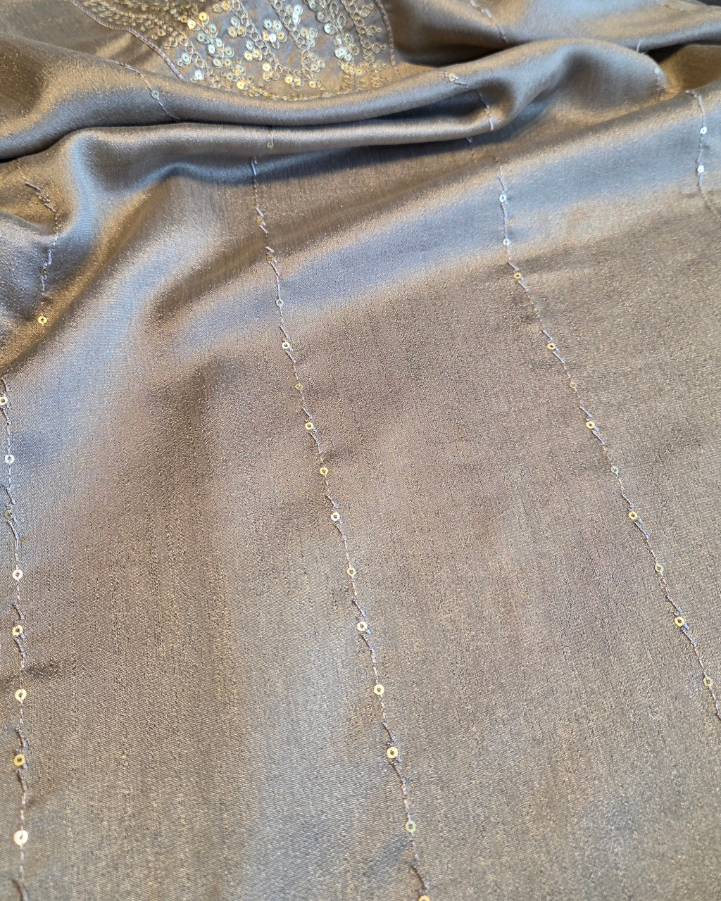 Muted Champagne Silk Kurta Set | 2 piece