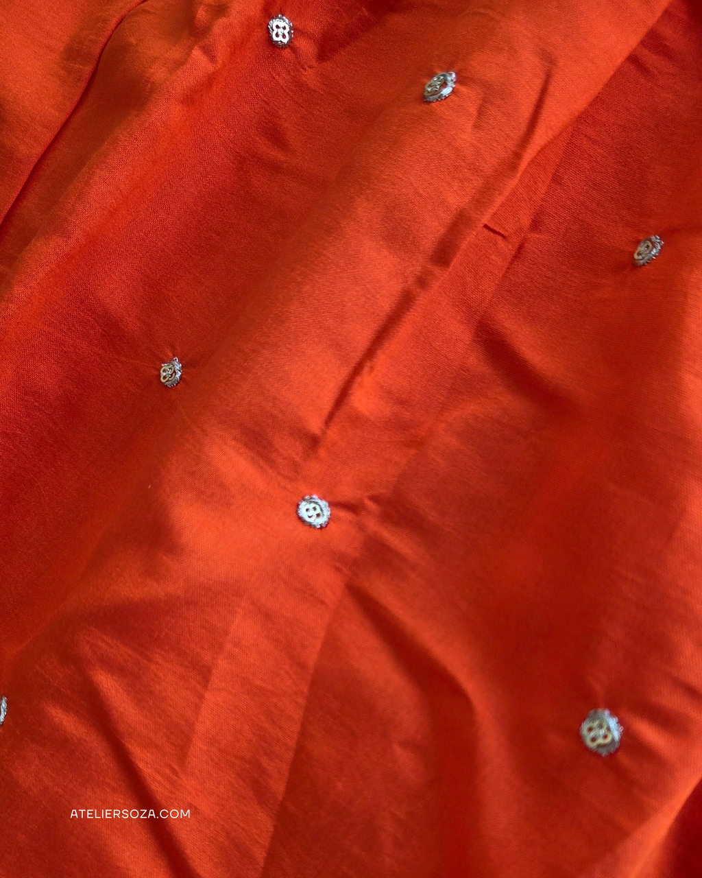 Sunset Orange Chanderi Kurta Set | 2 piece