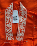 Sunset Orange Chanderi Kurta Set | 2 piece