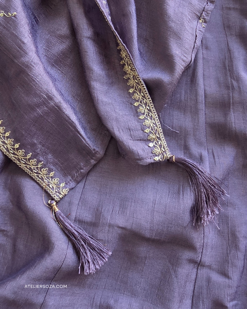 Lilac Monochrome Anarkali Suit  | 3 piece