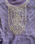 Lilac Monochrome Anarkali Suit  | 3 piece
