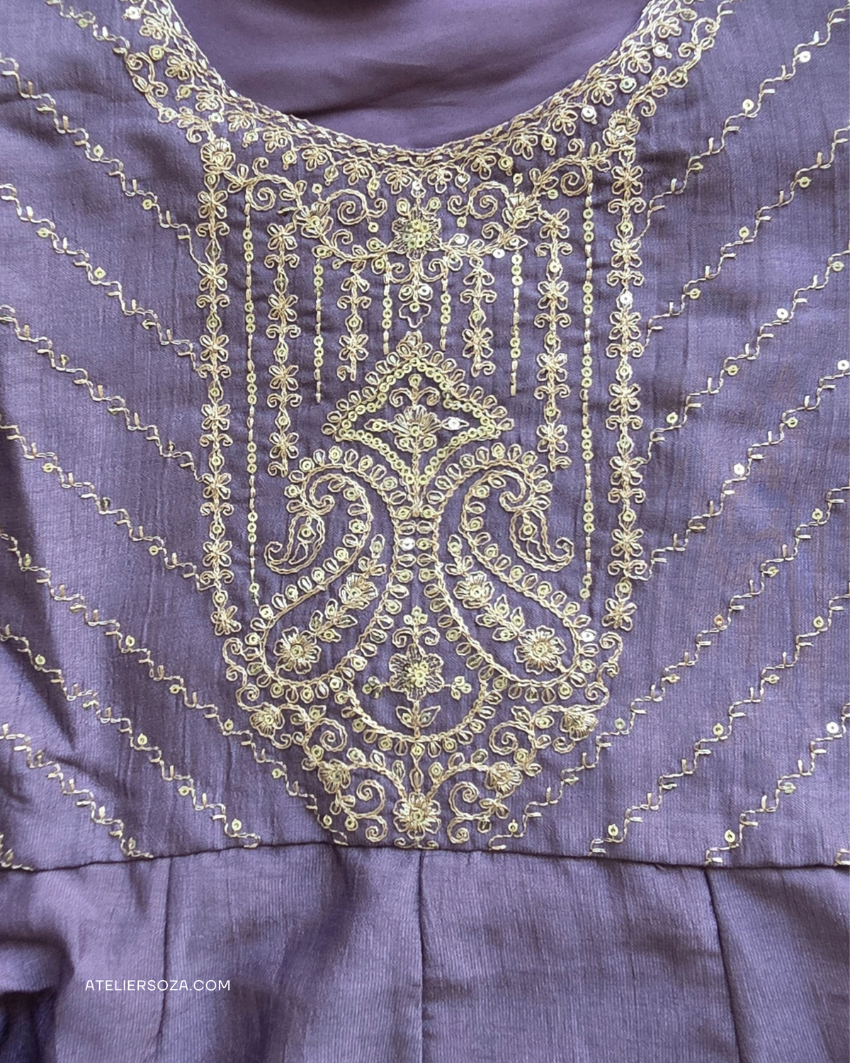 Lilac Monochrome Anarkali Suit  | 3 piece