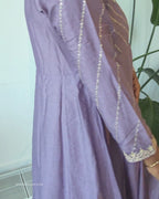 Lilac Monochrome Anarkali Suit  | 3 piece