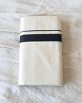 Black Stripe Kaithari Double Mundu — Handwoven Kerala